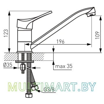 Смеситель Ferro Stilo (BSL4-12) картинка 2